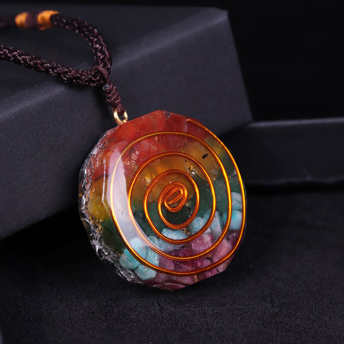 The Crystal Spiral Necklace Orgonite Necklace