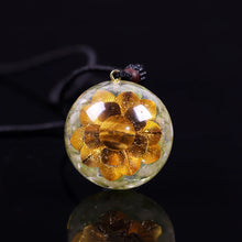 Load image into Gallery viewer, Tiger&#39;s Eye and Olivine Orgonite Necklace