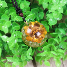 Load image into Gallery viewer, Tiger&#39;s Eye and Olivine Orgonite Necklace